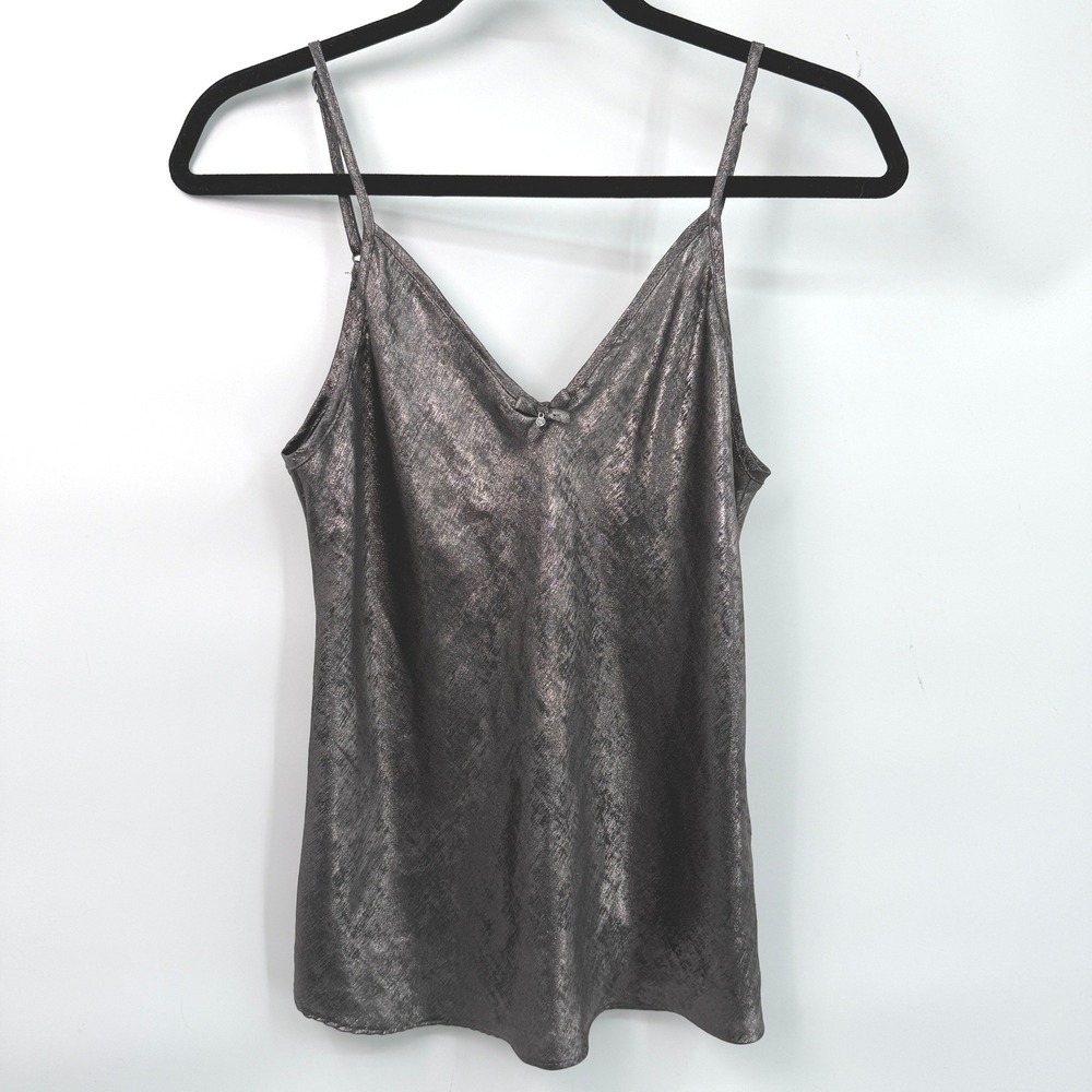 Linea Donatella Metallic Cami Womens S Minimalist Whimsygoth Fairy Coquette